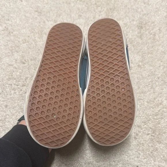 Vans Blue Sneakers with Velcro Straps and Signature Stripe - Picture 5 of 7